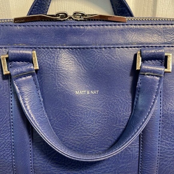 Matt and Nat Laptop bag blue Vegan Briefcase style bag - Picture 3 of 12